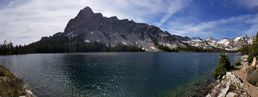 Sherpa mountain with lake